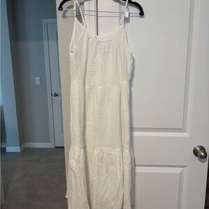 White Tiered Maxi Dress
